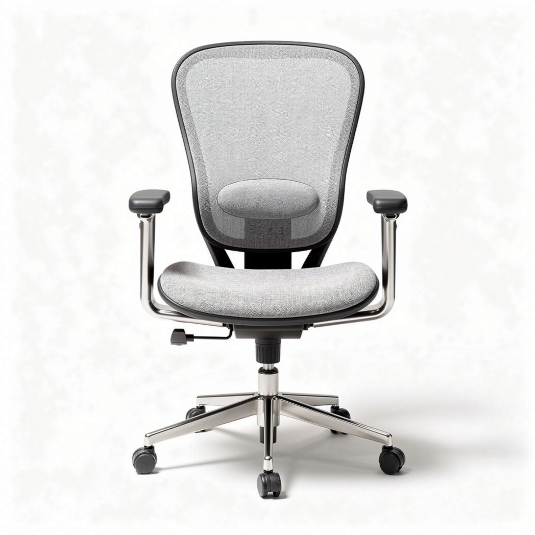 Mesh office chair with adjustable height and ergonomic design gray 50 x 60 x 110cm