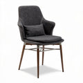Fabric dining chair with removable cushion and wood legs 45 x 55 x 90cm