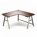 Corner desk with wood surface and metal legs 150 x 150 x 75cm