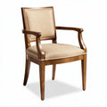 Upholstered dining chair with wooden frame and beige fabric seat 45 x 50 x 90cm